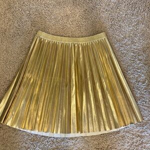 Crewcuts girls XL gold pleated skirt so fun!